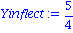 Yinflect := 5/4
