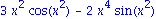 3*x^2*cos(x^2)-2*x^4*sin(x^2)