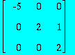 matrix([[-5, 0, 0], [0, 2, 1], [0, 0, 2]])