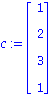 c := Matrix([[1], [2], [3], [1]])
