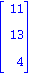 Matrix([[11], [13], [4]])