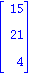 Matrix([[15], [21], [4]])