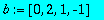b := VECTOR([0, 2, 1, -1])