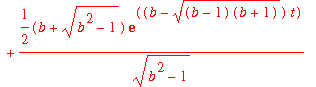 y(t) = -1/2*(b-sqrt(b^2-1))*exp((b+sqrt((b-1)*(b+1)...