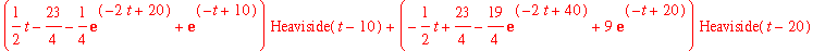 f := proc (t) options operator, arrow; (1/2*t-23/4-...