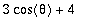3*cos(theta)+4