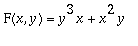 F(x,y) = y^3*x+x^2*y
