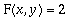 F(x,y) = 2