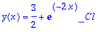 y(x) = 3/2+exp(-2*x)*_C1
