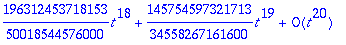 y(t) = series(1+1*t+3/2*t^2+4/3*t^3+17/12*t^4+31/20...