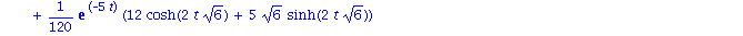 -1/10*cos(t)+1/24*(-24-exp(-(5+2*6^(1/2))*(t-6))*(-12+5*6^(1/2))+exp((-5+2*6^(1/2))*(t-6))*(12+5*6^(1/2)))*Heaviside(t-6)+1/24*(24-exp((-5+2*6^(1/2))*(t-4))*(12+5*6^(1/2))+exp((-2*6^(1/2)-5)*(-5*t*(5+...