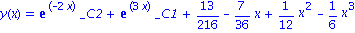 y(x) = exp(-2*x)*_C2+exp(3*x)*_C1+13/216-7/36*x+1/12*x^2-1/6*x^3