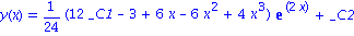 y(x) = 1/24*(12*_C1-3+6*x-6*x^2+4*x^3)*exp(2*x)+_C2