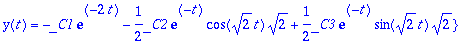 {x(t) = _C1*exp(-2*t)+_C2*exp(-t)*sin(sqrt(2)*t)+_C...