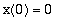 x(0) = 0