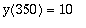y(350) = 10